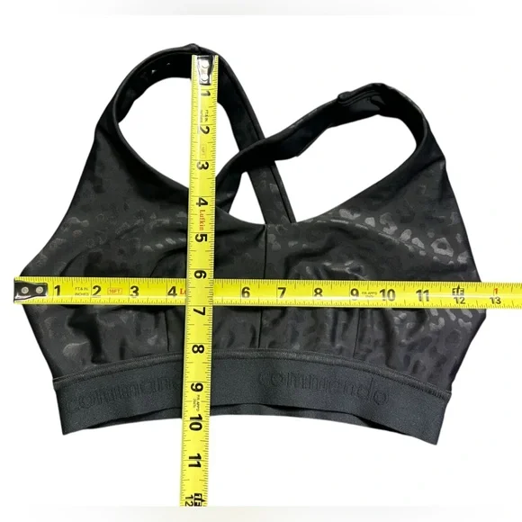 COMMANDO black panther run wild strappy active cross back bralette size XSNWT